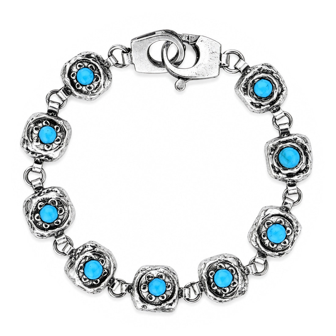 Stella Turquoise Stone Silver Bracelet