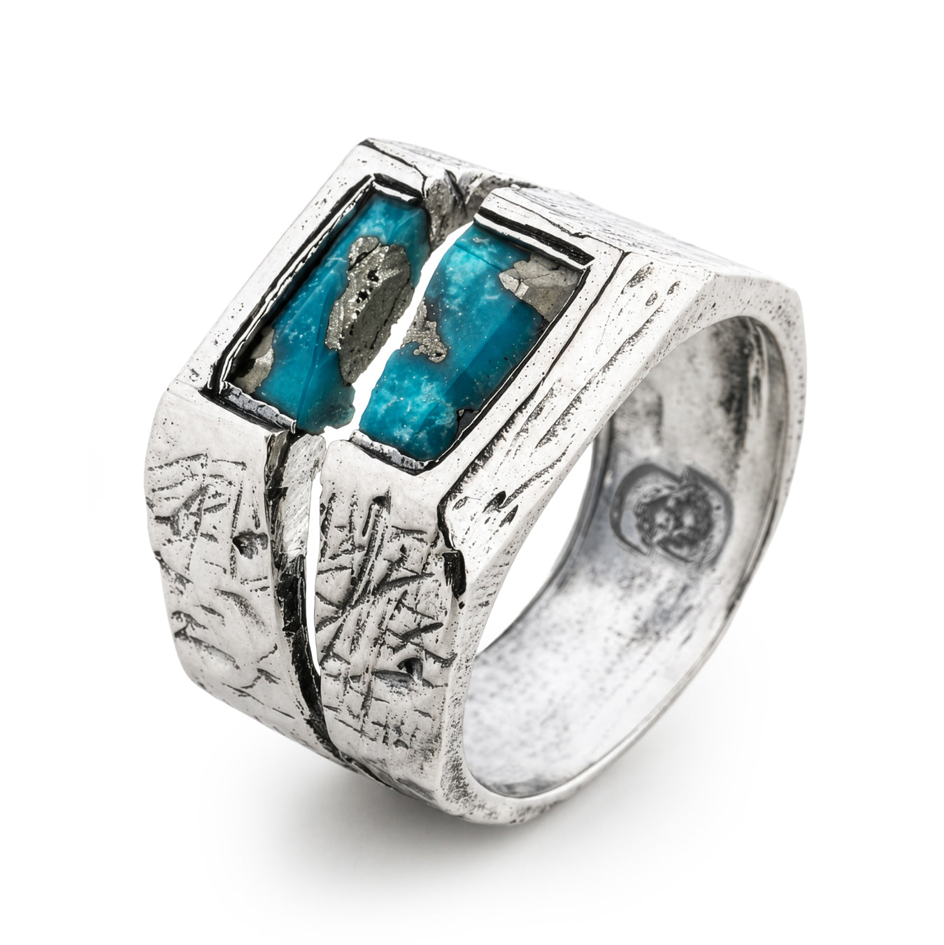 Miroir Turquoise Stone Silver Ring