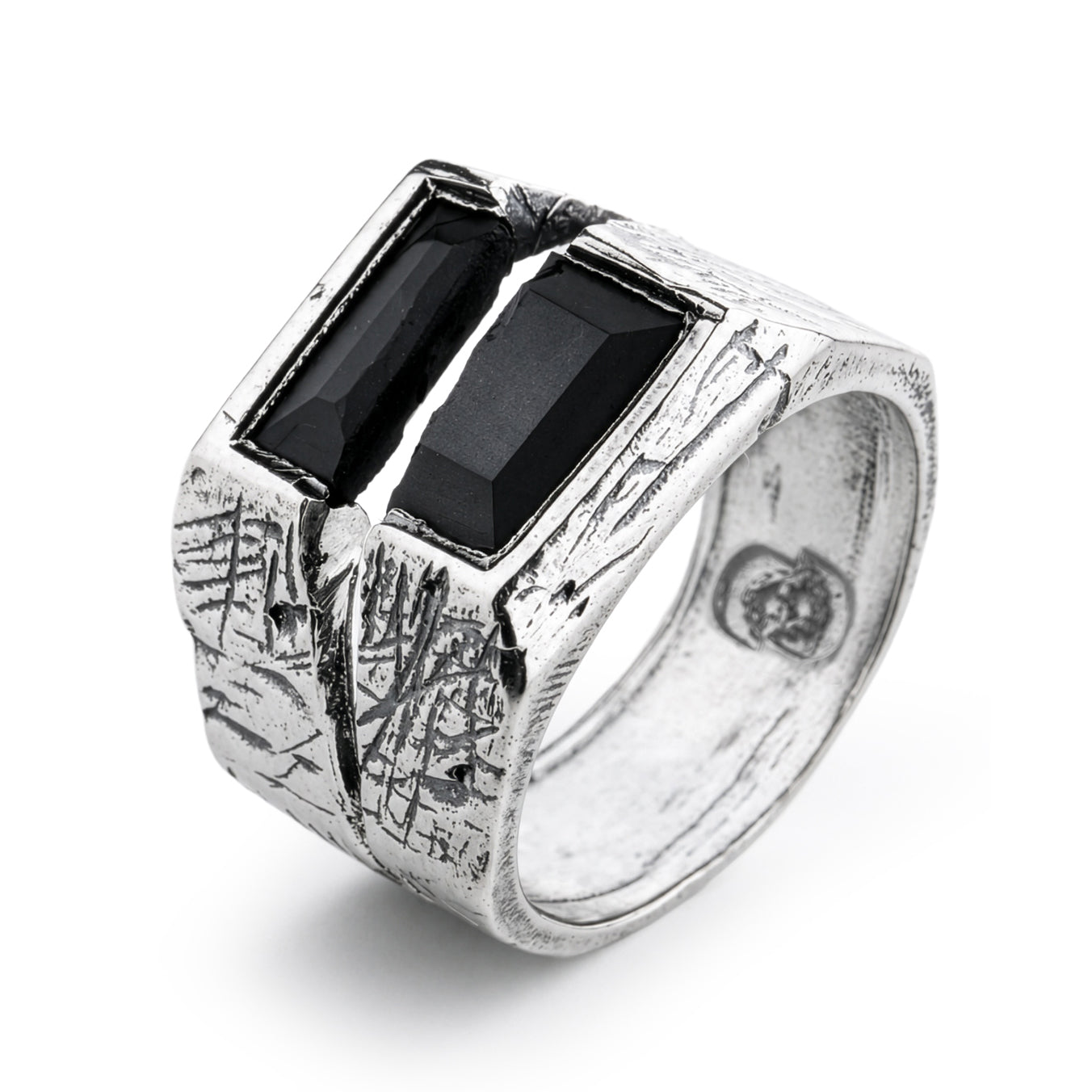 Lumix Black Spinel Gemstone Silver Ring