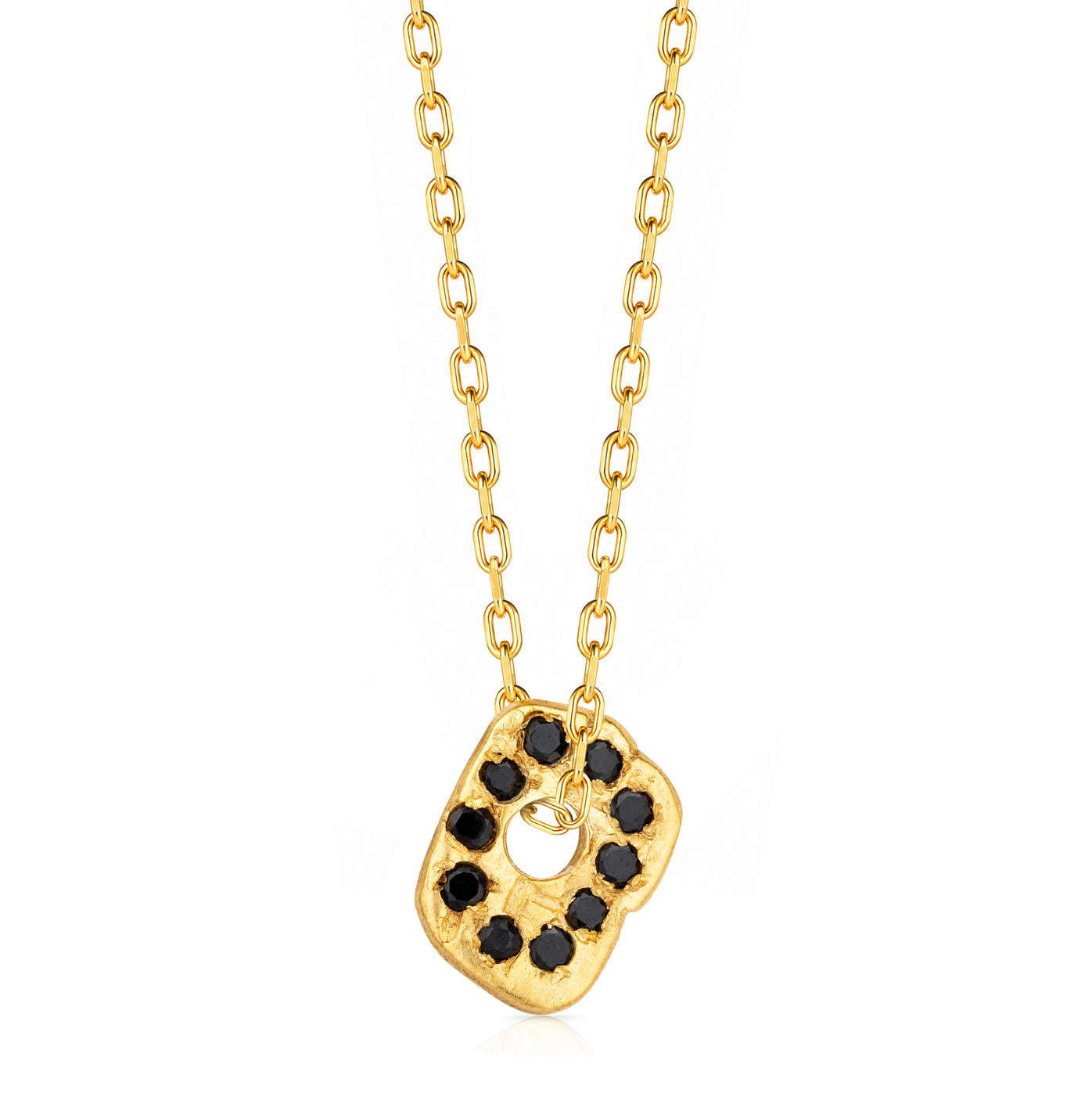 Vozra 18K Gold Plated Brown Stone Silver Necklace