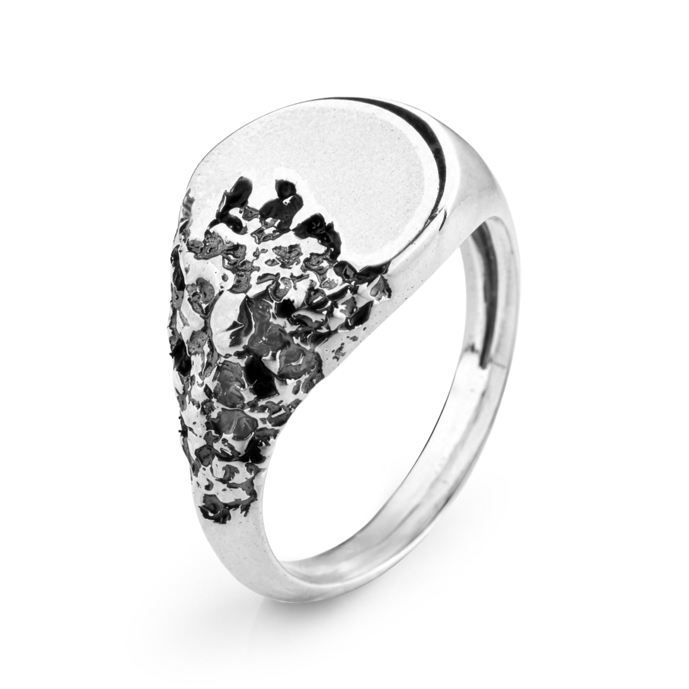 Stark Black Oxidized Silver Ring