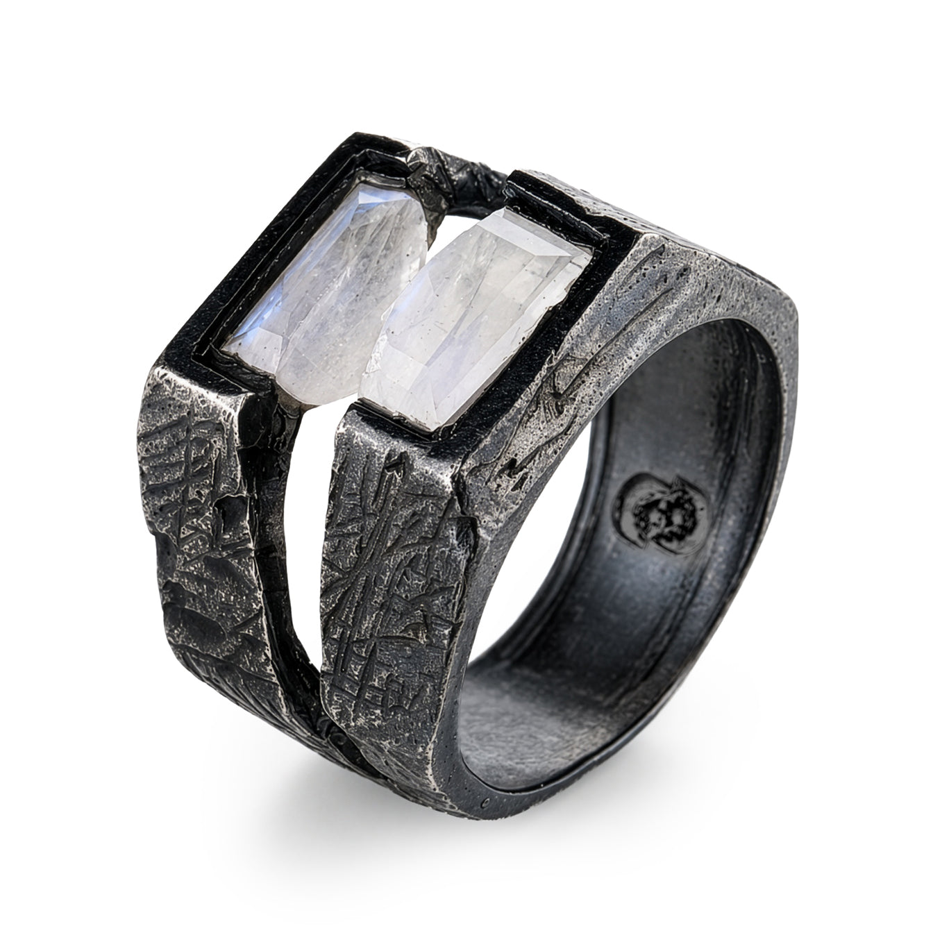 Stalk Moonstone Silver Ring