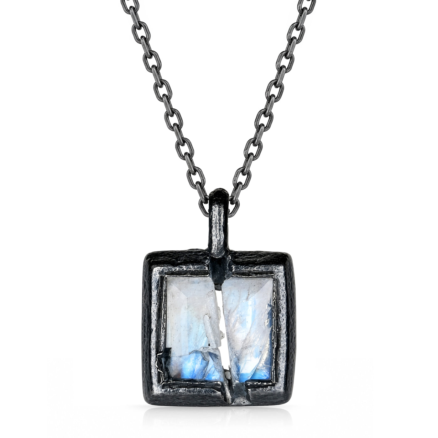 Bold Moonstone Silver Necklace