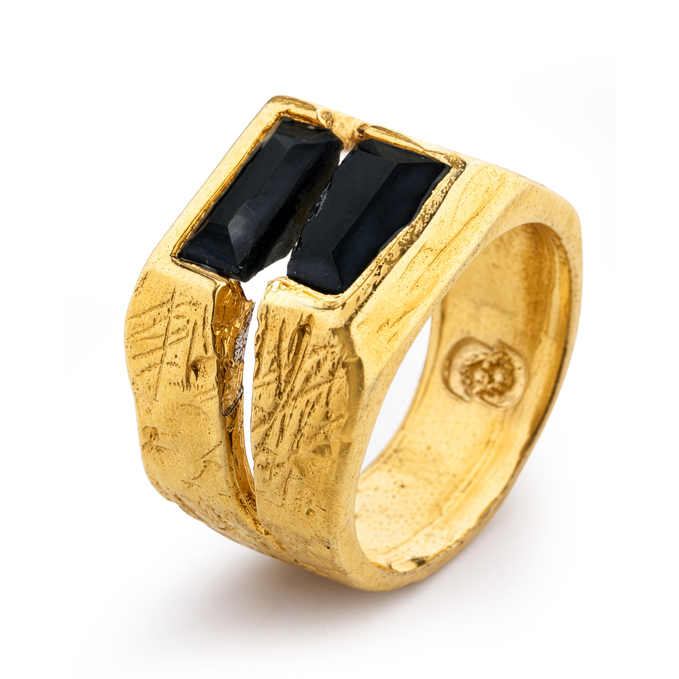 Maillon 18K Gold Plated Silver Ring