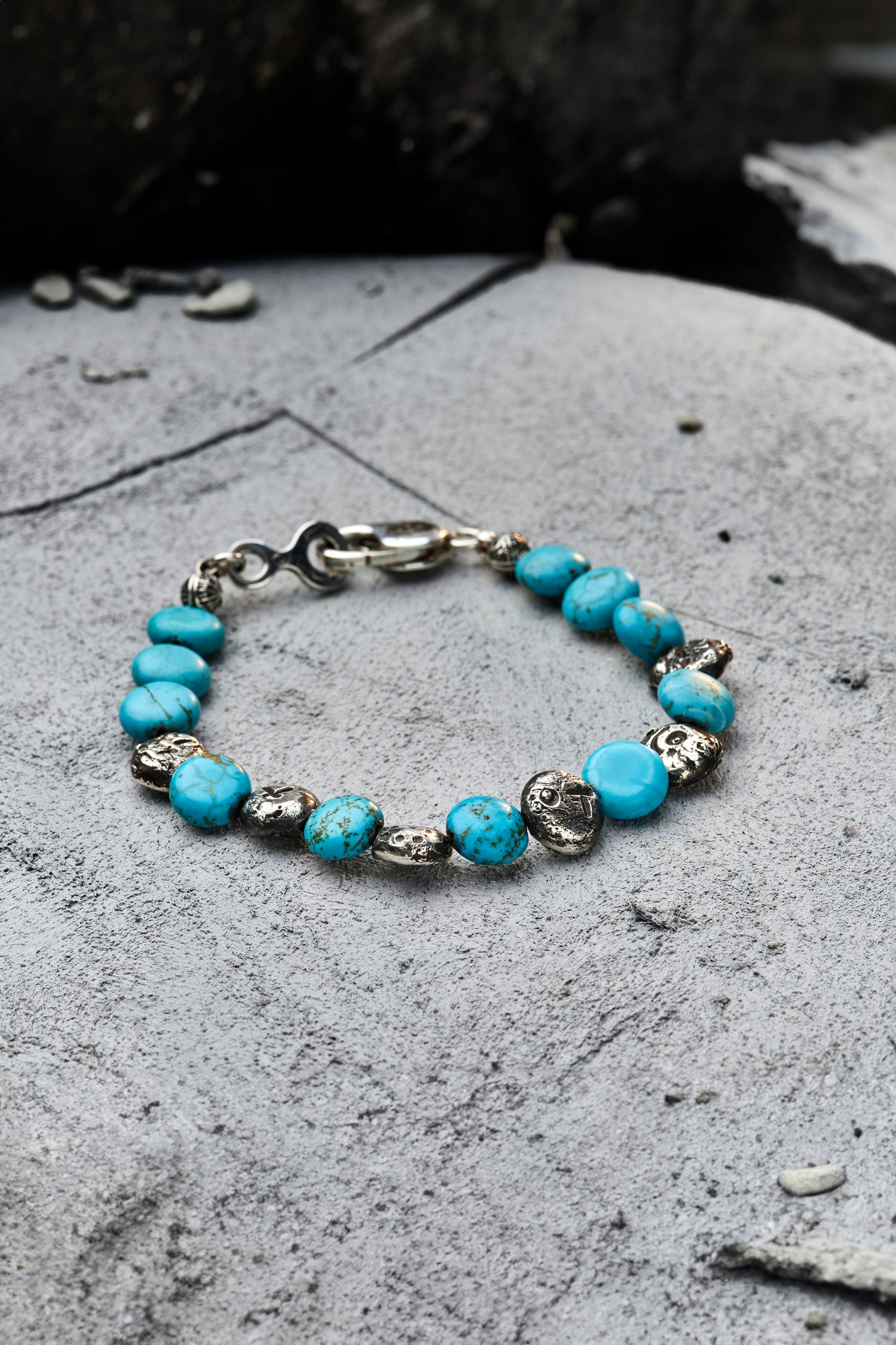Brechtje Turkuaz Gümüş Bileklik
