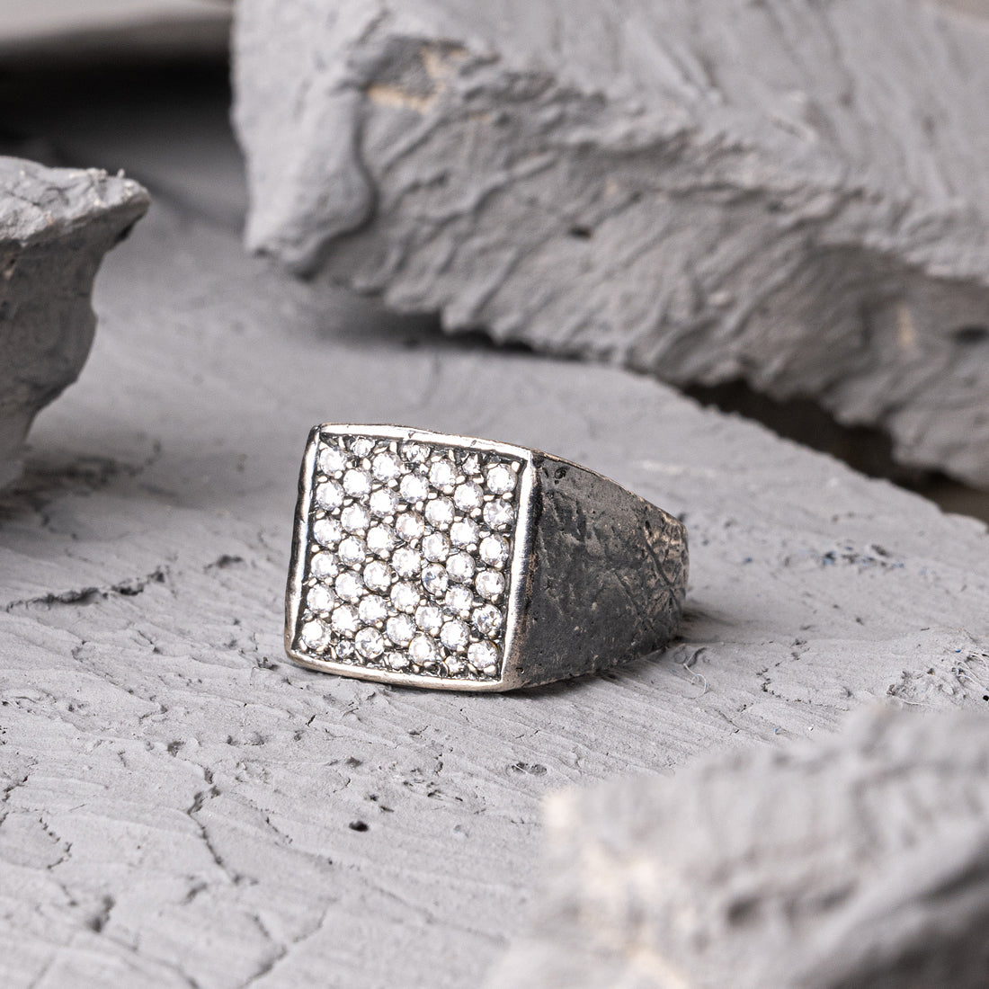 Lulu White Zircon Stone Ring