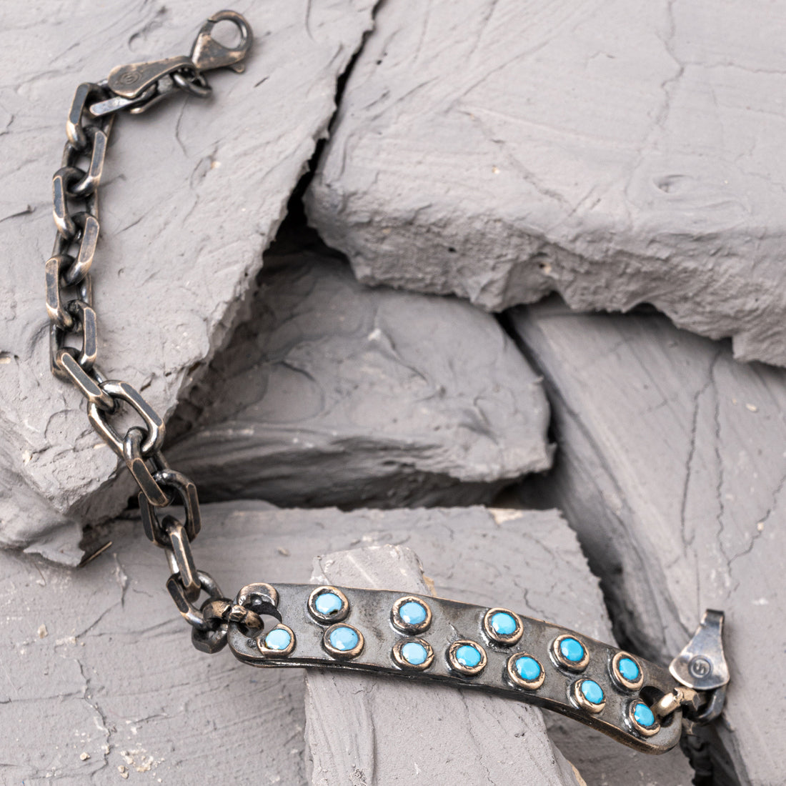 Zonor Silver Turquoise Stone Bracelet